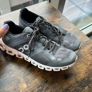 On Running Womens Cloudflow Mesh Rock Rose Trainers
